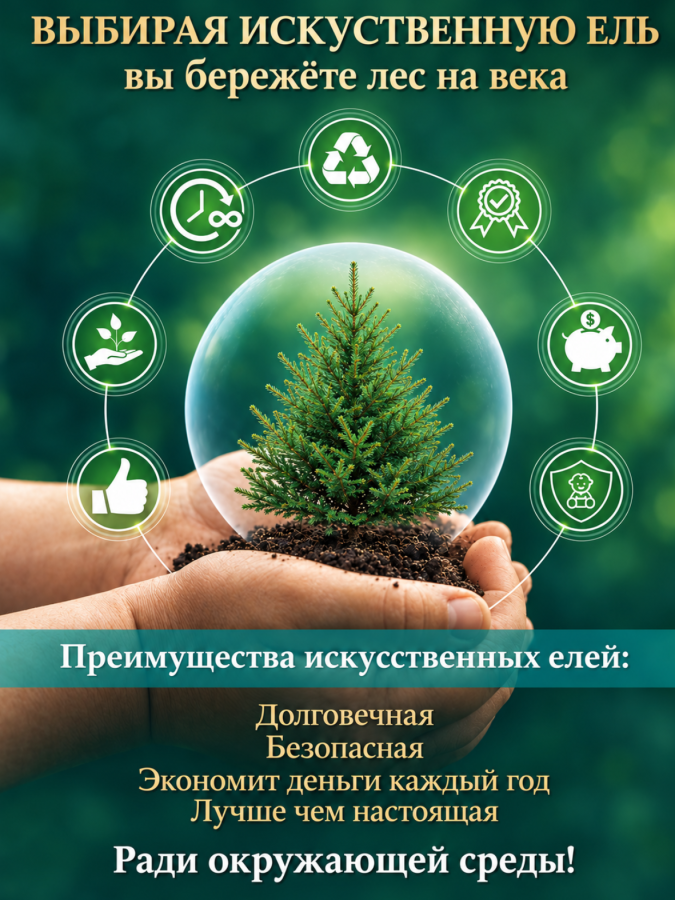Ель искусственная Царь Елка Отражение леса 250 см